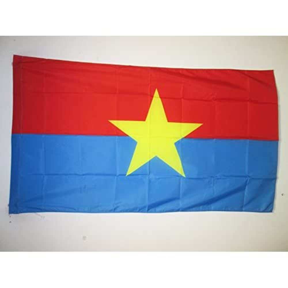 AZ FLAG - Viet Cong Flag - 3x5 Ft - National Liberation Front Banner with Sleeve - 100% Polyester - Fade Resistant - Vivid Colors - 3' x 5' Feet - 150x90 Cm