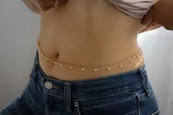 Rotnso 14K Gold Plated Body Chains Dainty Boho