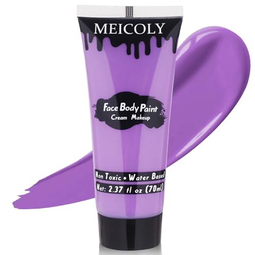 MEICOLY Cream Face Body Paint Light Purple 2.37Oz Tube