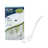 Lillian Tablesettings 24 Count Mini Plastic Ladle, Clear