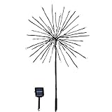 Solar Starburst Garden Decor Yard Stake, Black