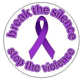 Domestic Violence Awareness 1.25" Magnet - Purple Ribbon ...
