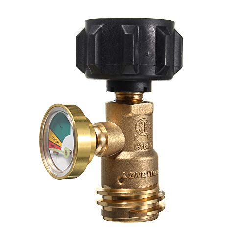 Measurement & Analysis Instruments,dezirZJjx Propane Tank Gauge,Propane Gas Level Indicator Gauge BBQ Grill Tank Pressure Meter Brass Adapter