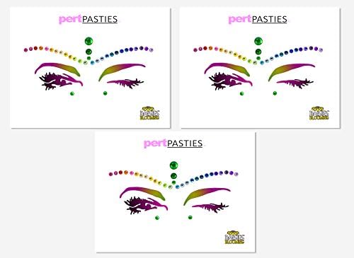 BODY fancy, Body All Stars pert PASTIES FACE &amp; BODY STICKERS 3 Face Jewel Headpiece ✮ All In One Face Jewel Festival Embellishment