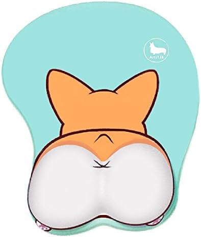 3D Creativity Corgi Shape Silicone Mouse Pad Mouse Mat With Wrist Support