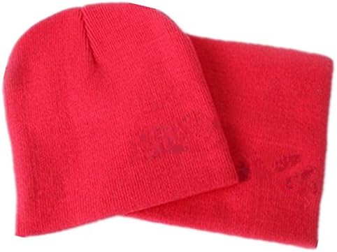 TheWin Fashion Cute Baby Kids Stretchy Warm Knit Crochet with Neckerchief, Red