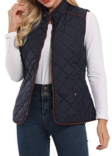 Wudodo Damesvest met opstaande kraag, vest, jas, ritssluiting, gewatteerd vest, winter, warm, ultralicht - Image 5
