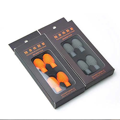 image for CDJX Drumstick Silent Tips Mute,2 Pairs Portable Silicone Practice Dru