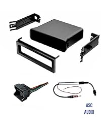 ASC Audio Car Stereo Dash Pocket Kit, arnés de cables y adaptador de antena para la instalación de un solo Din Radio para VW Volkswagen seleccionado. Consulte los vehículos compatibles y la información a continuación.