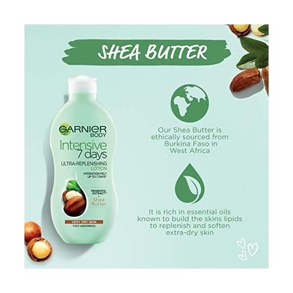 Garnier Intensive 7 Days Shea Butter Body Lotion Dry Skin, with glycerin - 400 ml