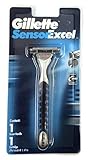 Gillette Sensor Excel Razor - Men - 100% New - With One Pre-loaded Cartridge