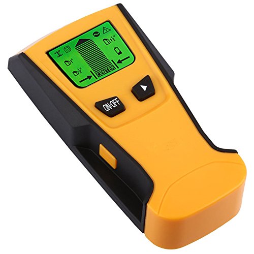 OWIKAR TH-210 3 in 1 LCD Backlight Stud Metal AC Live Wire Finder Electronic Stud Wall Finder Detector Scanner, High Precision, Long-Lasting And Lightweight Design (Yellow)