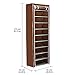 Function Home 10-Tier Shoe Rack with Dustproof Cover 30 Pair Shoe Organizer Shoe Rack Tower Zippered Storage Shoe Cabinet Ideal for Hallway Corridor in Brown
