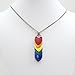 Gay pride pendant, handmade rainbow LGBTQ flag necklace, chainmail dragon scale charm