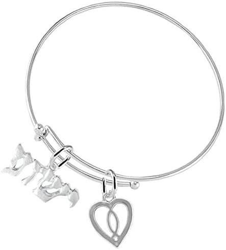 Yeshua, (Jesus in Hebrew) Named By An Angel Of God, With A Heart Enclosing A Jesus Fish-Hypoallergenic Adjustable Bracelet, Safe-Nickel, Lead Free
