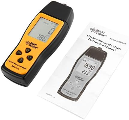 Funnyrunstore Handheld Carbon Monoxide Meter Portable CO Gas leak Detector Gas Analyzer High Precision Detector Gas Monitor Tester 1000ppm(Yellow)