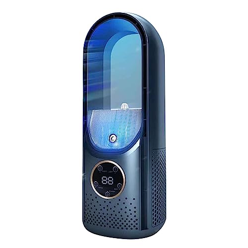 ufehgfjh Summer Circulating Desktop Fan with Light High Wind Power and Silent Desk Fan 4-Gear High Wind Rotated up and down to Adjust Electric Fan