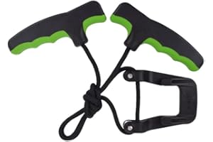 GPP Crossbow Cocking Device Three Finger Double Handle Crossbows Rope Cocker Aid Cocking String Tool with Handle (Green and B