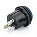 Car 12V Blue Waterproof Lighted Rocker switches,Jtron 12v Car Push Button Switch Socket Plug Latching Black Shell ON-Off Control for Car,Truck,Race Cars,RV's,Marine (Blue)