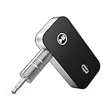 TaoTronics Bluetooth Receiver / Car Kit, Portable Wireless Audio Adapter 3.5mm Aux Stereo Output (Bluetooth 4.2, A2DP, Built-in Microphone) for Home Audio Music Streaming Sound System