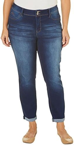 Royalty by YMI Plus WBB Ankle Cuff Jeans 16W Denim Dark Blue