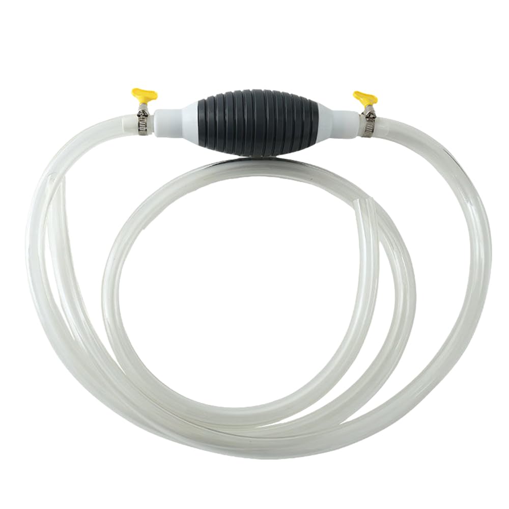 2024 Neuest Handpumpe Benzin, Multifunktions Flüssigkeitssauger, Dieselpumpe ölpumpe mit Schlauch und Metallklammer, Handsiphonpumpe für Benzin, Wasser, Öl, Flüssigkeits (1 Meter)