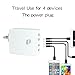 Gogo-Walking Multi-USB Portable travel Wall Charger,PowerPort 4 Adaptive Fast Charger with Foldable Plug for iPhone iPad, Samsung Galaxy,HTC Nexus Moto Blackberry, Bluetooth Speaker Headset(White)