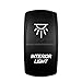 STVMotorsports Laser Blue Rocker Switch INTERIOR LIGHTS 20A 12V On/Off LED Lights