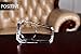 IUME Crystal Glass Cigar Ashtray Cigarette Holder Living Room Home Office Outdoor Travel for Women Men Tabletop Desk Decoration Decor Tray Box
