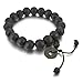 INBLUE 2PCS 11mm Wood Bracelet Link Wrist Tibetan Buddhist Beads Prayer Mala Amulet Coin Set Elastic