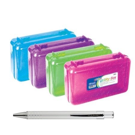 GLITTER Utility Storage Box for School Supplies or Arts & Crafts 8