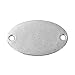 14 Pc Silver Tone Oval Disc Stamping Tag Connector - Findings, DIY Crafts, Jewelry Making, Charms