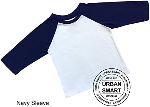 Urban Smart Toddler Raglan - Boy & Girl Baseball Shirt - Kids Baseball Shirt - Baby Raglan - Infant Baseball Shirt.