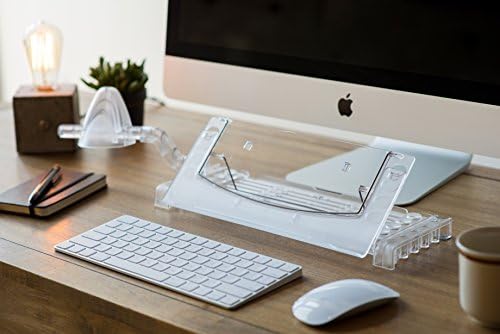 Memoscape Plus - Icy Clear Ergo Desktop In-Line Document Holder and Personal Organizer (Aspen Ice)