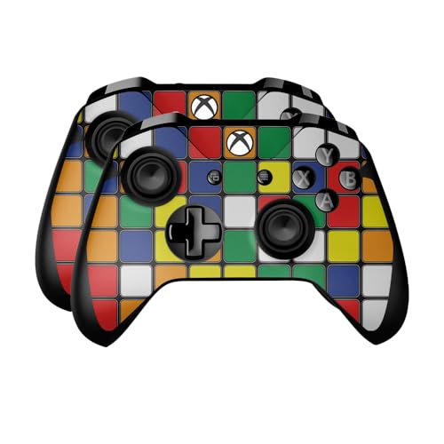 Skin Compatible with Microsoft Xbox One Controller (2 Pack) - Puzzle Cube - Pre…