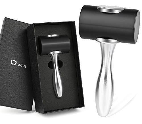 DIUDUS Profession Leather Carving Hammer T Head Nylon Hammer DIY Leathercraft Mallet Handmade Leather Stamp Punching for DIY Leather Work