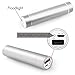 USB Fan, FanTEK 2 in 1 Two Ports USB A 2.0/ Micro USB OTG Mini Fan and 1pcs 2600mAh Silver Lipstick-Sized Portable Handheld Charger Battery Back-up Power Bank with Flashlight for Cellphone (Black)