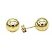 IcedTime 14k Yellow Gold Ball Stud Earrings pushback 3 4 5 6 7 8 10 12 IcedTime 14 MM (8 Millimeters)
