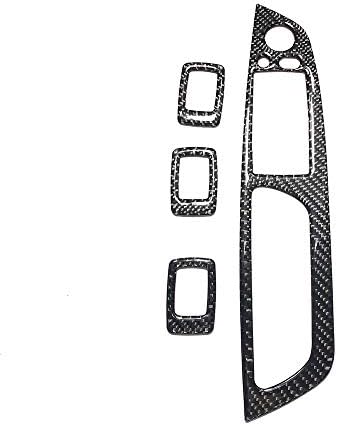 Bodbii 4pcs/Set Car Window Glass Lift Switch Panel Armrest Trim Cover Carbon Fiber Decoration for BMW X5 X6 E70 E71 2008-2013