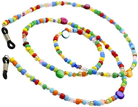 VINCHIC Cute Colorful Beaded Eyeglass Chain Sunglass Holder Strap Eyeglass Necklace Chain Cord for Women