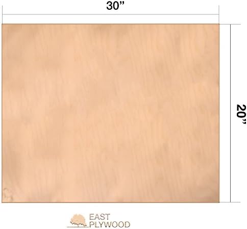 Russian Baltic Birch Plywood B/BB Grade - 20"x30"x1/8" thick -1 pieces By EastPlywood