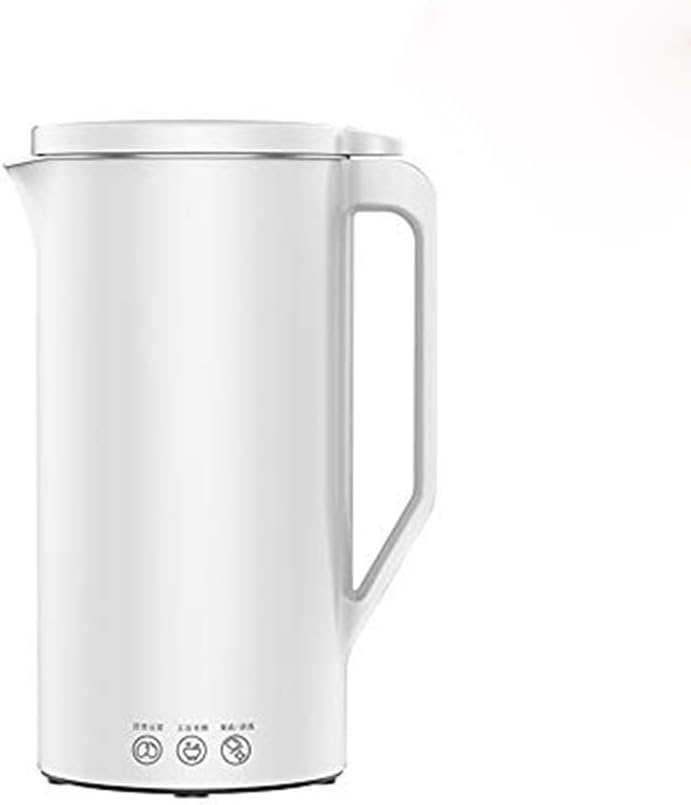 Soymilk Maker, Automatic Soybean Milk Machine, Magnetic Control Cover, Stainless Steel Liner Heating Juicer for Rice Paste Baby Food - 350Ml,110V (White)
