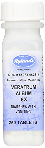 Hyland's Veratrum Album 6X Tablets, Natural Homeopathic Relief of Diarrhea or Vomiting, 250 Count