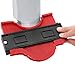 Contour Gauge Duplicator 5 Inch Contour Profile Gauge, Multi-functional Plastic Contour Duplicator Edge Shaping Measure Ruler for Tiling Laminate Woodworking Practical Tool (Red)