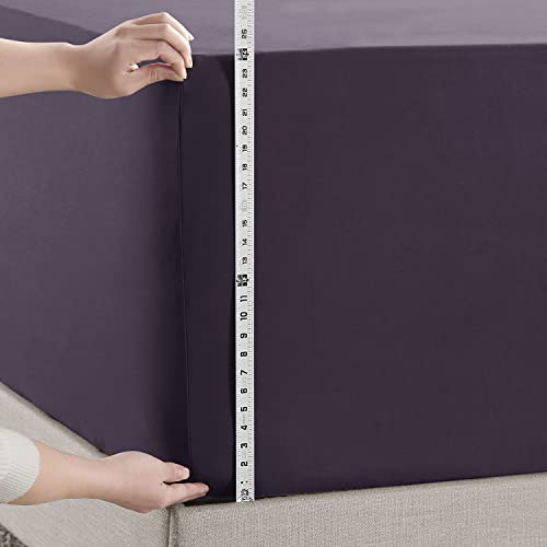 Empyrean Extra Deep Pocket Queen Fitted Sheet Only Purple Fitted
