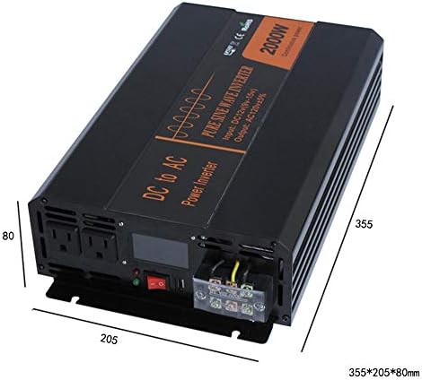 高価値セリー人気殺到 Gys 2 Xk Lcd表示 00w ケーブル付き 家電 カメラ 8個予備ヒューズ付き 50hz 60hz 産業 研究開発用品 クジハン Lcd表示 インバーター 12v 正弦波 最大出力4000w B08csmpqvd カーアクセサリ