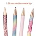 Ubabe Ballpoint Pens, 4 PCS Retractable Pen Black Ink Medium Point (1.0mm) Click Ball Pens Rose Gold Office Supplies for Men, Women, Students, Business