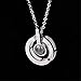 Inf-way I Love You Necklace, 925 Sterling Silver 100 Languages Projection on Round Onyx Pendant Loving Memory Collarbone Necklace 1 Pcs