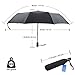 RabTig Umbrella Windproof-10 Fiberglass Ribs Travel Umbrella-Auto Open &Close 210T Canopy Compact Umbrella-Durable and Stylish Umbrella Black¡­