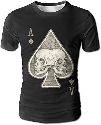Double Skull Cards Mans Casual Design 3D Printed Tee Shirt Short Sleeve O Neck T-Shirt Tops Blouse